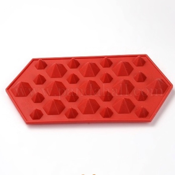 Diamond Shape Silicone UV Resin Candy Jewelry Molds 2 Quantity Set - Picture 1 of 5